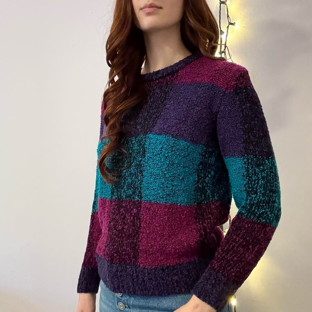 Colorful Plaid Women's Sweater
